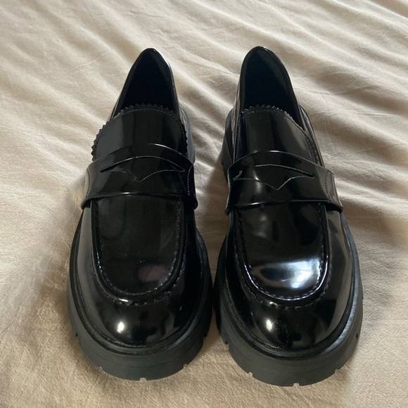 New- Patent Leather Loafer Clogs - Picture 1 of 3